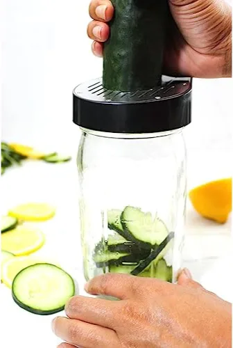 Vista 3 de Microplane Colección gourmet de 3 piezas, espiralizador de verduras, pelador y pelador de maíz, cortador de verduras, tapas de tarro de acero
