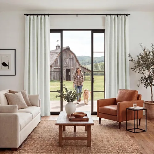 Vista 140 de RYB HOME Cortinas de lino texturizado 100% opacas de 84 pulgadas de largo, aislamiento térmico, privacidad, ahorro de energía para dormitorio, sala