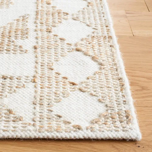 Vista 5 de SAFAVIEH Natural Fiber Collection NF512A - Alfombra de pasillo, 2 pies 3 pulgadas x 8 pies, marfil y natural, hecha a mano, rústico, bohemio, yute