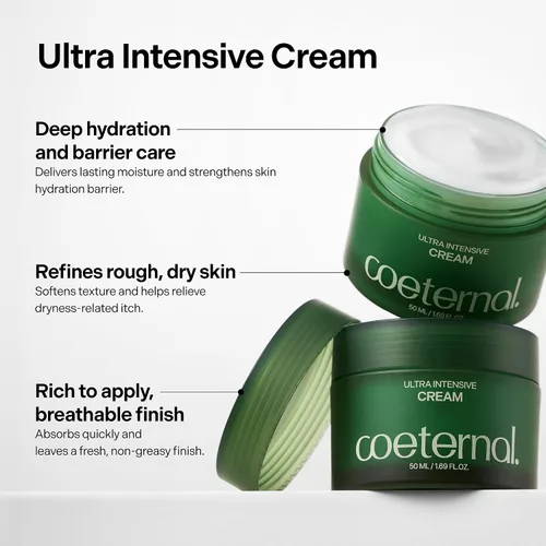 Vista 2 de Crema ultra intensiva, hidratante facial coreano hidratante con extractos de niacinamida, arginina y algas11, crema de barrera no grasa para pieles