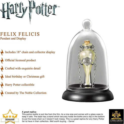 Vista 3 de Base de exposición con la pócima Felix Felicis de Harry Potter de The Noble Collection