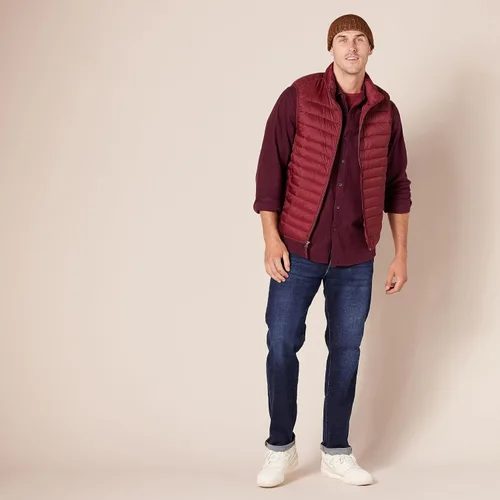 Vista 8 de Tienda Essentials - Camisa de franela de manga larga, con ajuste regular y dos bolsillos para hombre
