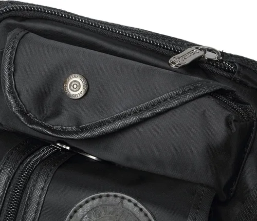 Vista 5 de Anjoy Bolsa táctica de lona para la pierna al aire libre para hombres y mujeres moto ciclismo multi-bolsillo cintura Fanny bolsa de viaje senderismo
