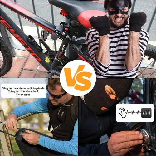 Vista 5 de eLinkSmart Cerradura de cadena sin llave biométrica impermeable 100CM cerradura de cadena para bicicleta Scooter motocicleta puerta valla puerta