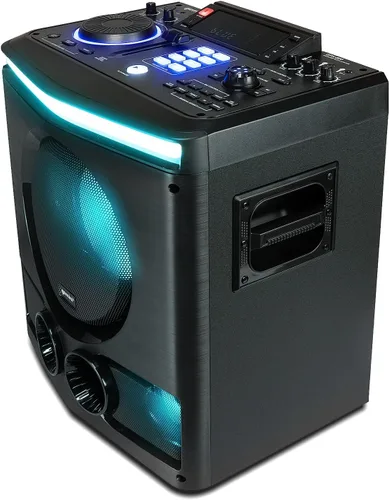 Vista 6 de Gemini - Sistema de altavoces Bluetooth para fiesta de karaoke de 6000 W de potencia máxima con woofers duales de 12 pulgadas, luces LED, micrófono