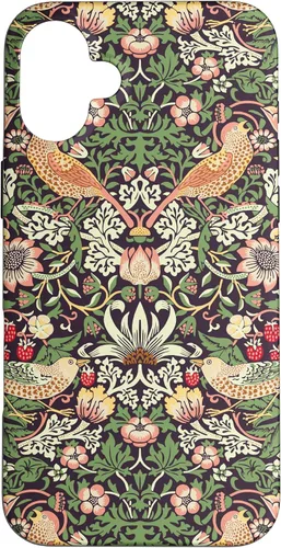 Vista 23 de Funda con diseño Art Nouveau para iPhone 16, diseño de ladrón de fresas William Morris