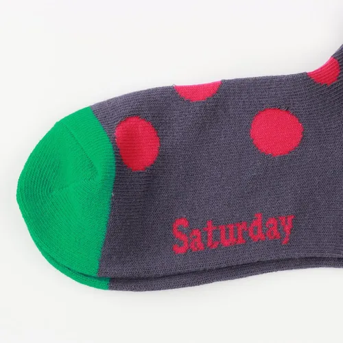 Vista 4 de COTTON DAY Caja de regalo de 7 días de la semana, calcetines cortos para niños y niñas, diseño de animales, flores, estrellas y puntos