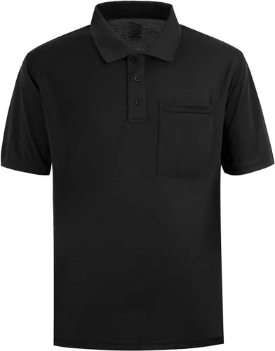 Vista 10 de MOHEEN Polo de manga corta para hombre, absorbe la humedad, secado rápido, con bolsillo 12138# Verde militar