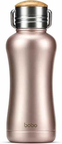 Vista 14 de YOHKOH Mini Botella de Agua Aislada al Vacío Con Tapa de Bambú - Botella de Agua Térmica de Acero Inoxidable para Mujeres, Niñas, Niños, Botella
