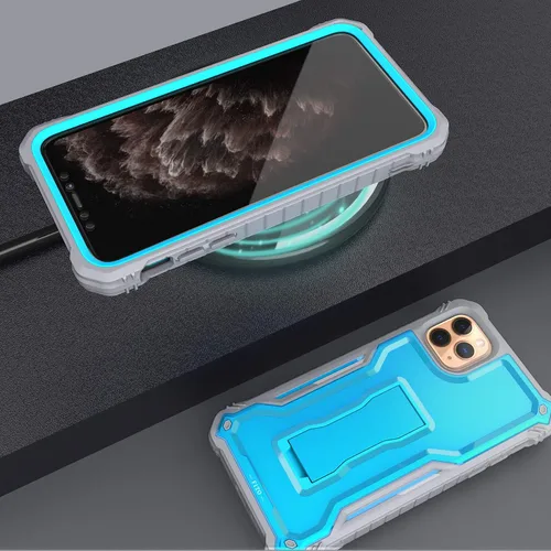 Vista 6 de FITO Compatible con iPhone 11 Pro Max, funda de doble capa a prueba de golpes resistente con protector de pantalla para iPhone 11 Pro Max y iPhone
