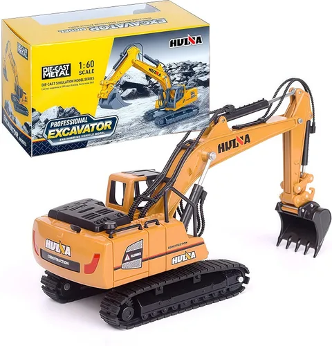 Vista 9 de Gemini&Genius Juguete de vehículo de construcción de excavadora con orugas 1:60 Excavadora