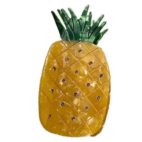 Vista 15 de Pinzas de garra de manzana, pinzas de pelo de melocotón jugoso, pinzas de pelo de frutas, pinzas de pelo de acetato para mujeres, pinzas pequeñas
