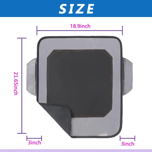 Vista 5 de JOOLIO B&S Funda protectora para silla elevadora extragrande, funda de asiento para silla alta de comedor, funda de asiento de silla elevadora, Gris