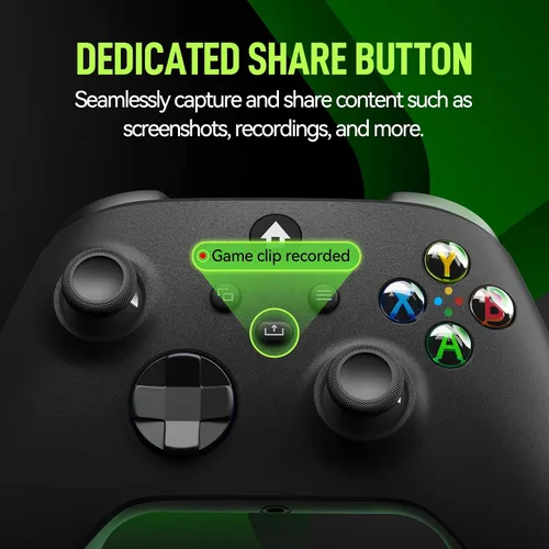 Vista 4 de JORREP Xbox Controller inalámbrico para Xbox One, Xbox One SX, consolas Xbox Series XS, PC Windows, adaptador inalámbrico de 2.4 GHz con auriculares