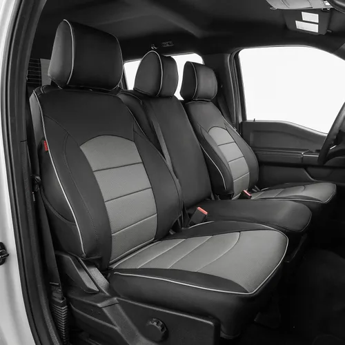 Vista 13 de EKR Fundas de asiento F150 personalizadas para Ford F-150 STX 2024-2026 y F150 XL/XLT 2021-2026 y Lariat 2021-2022 juego completo