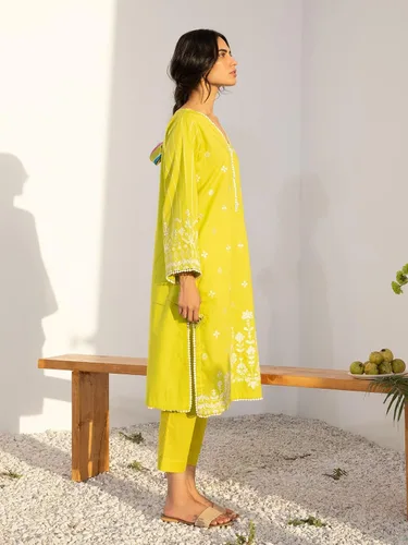 Vista 4 de edenrobe Traje étnico indio paquistaní Kameez Dupatta cosido para mujer, listo para usar, Kurti y Dupatta, 2