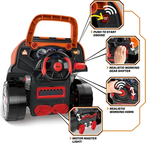 Vista 4 de SpringFlower - Juguetes y regalos para niños de 3 a 8 años, camiones grandes con motor para niños de 3 a 8 años, kit de construcción de camiones