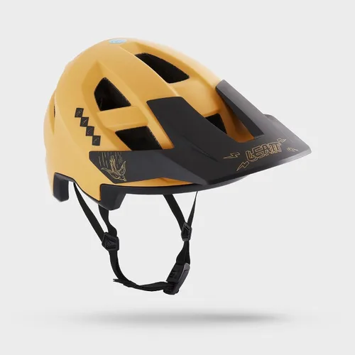 Vista 2 de Leatt Casco MTB AllMtn 2.0 Hebilla magnética Fidlock y visera Blanco crema