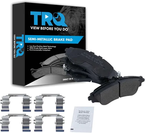 Vista 205 de TRQ Pastillas de freno delanteras semi metálicas compatibles con Ford Expedition 2018-2021 F-150 2018-2020 Lincoln Navigator 2018-2022