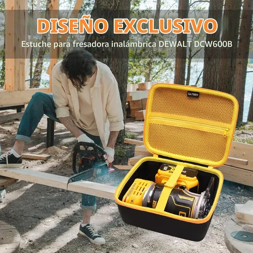 Vista 5 de LTGEM - Funda compatible con el enrutador inalámbrico DEWALT DCW600B / DWP611 20V Max XR (solo funda)