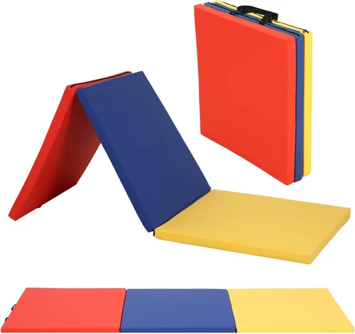 Vista 16 de Gymnastics Mats Foldable Tumbling Mats Portable Gymnastics Exercise Mat Thick Gymnastics Tumbling Mats Pad Home Exercise Panel Mat With Carrying