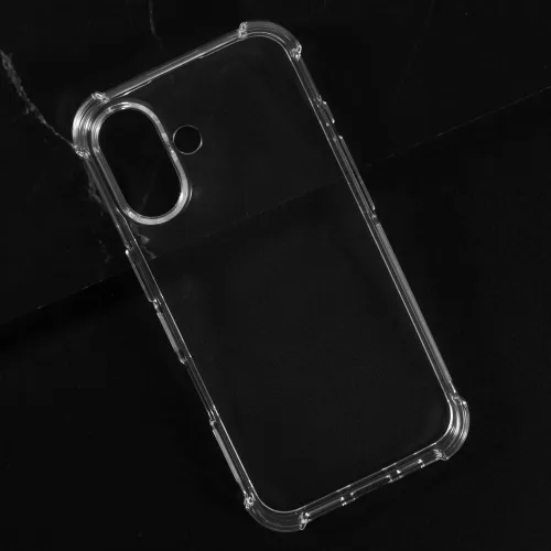 Vista 3 de Funda y correa de muñeca para iPhone 16 - transparente+negro Funda protectora 2 en 1 para teléfono de 6.1 pulgadas con cordón desmontable y Funda