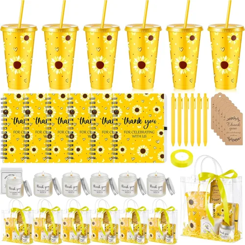 Vista 45 de Nuogo - Juego de 2 premios de ducha para padres para adultos, regalo de despedida de soltera, vaso de plástico, cuaderno con vela perfumada, bolsa