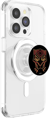 Vista 3 de Marvel Black Panther - Máscara PopSockets MagSafe PopGrip para iPhone