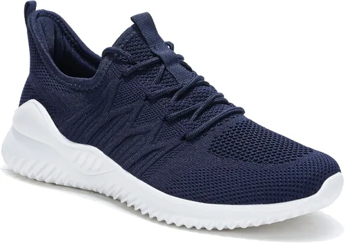 Vista 2 de Zapatos casuales para correr para hombre, ligeros, cómodos, informales, de malla, para trabajo, gimnasio, tenis, caminar, entrenamiento cruzado