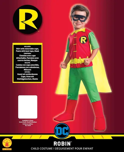 Vista 2 de Rubies 630883-M Disfraz de Robin para niños mediano multicolor