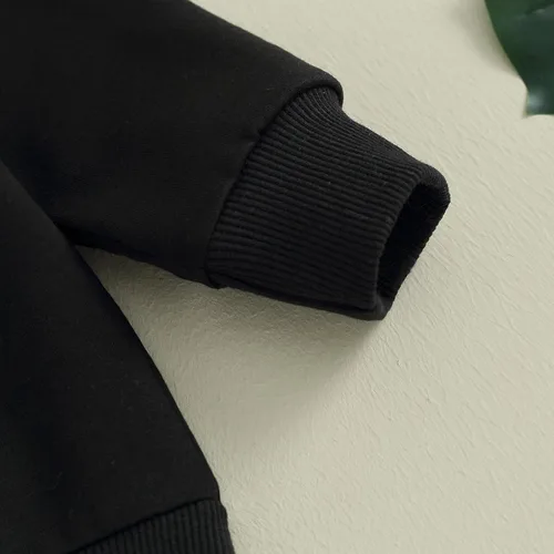 Vista 5 de Conjunto de 2 piezas de sudadera con cuello redondo y estampado de vaca para bebé niño y niña, conjunto de ropa de otoño e invierno