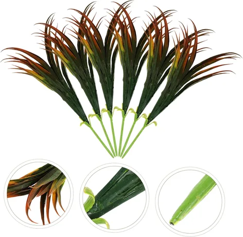 Vista 4 de Decoraciones de boda 6pcs Chlorophytum Arreglos florales de plástico Decoración de boda