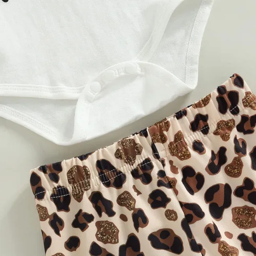 Vista 13 de FIOMVA Conjunto de ropa de 3 piezas con estampado de corazón para bebé recién nacida, para el día de San Valentín