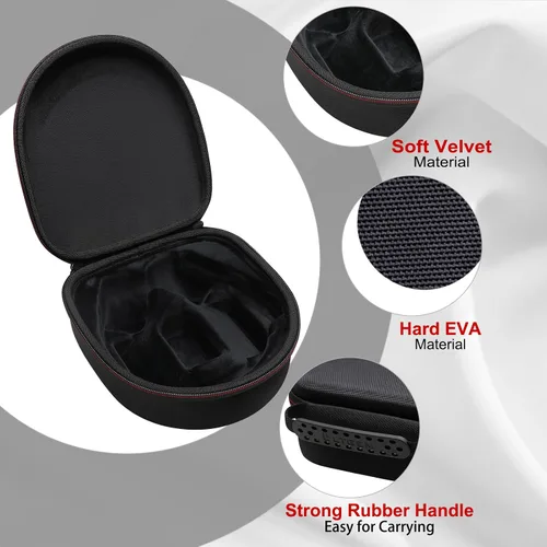 Vista 3 de LTGEM - Funda compatible con auriculares LEVN LE-HS013 / LE-HS016 V3 / LE-HS010 / LE-HS016 / CT001 superior y base de carga