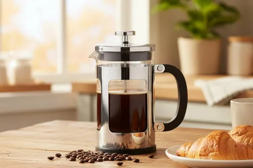 Vista 2 de CUISINOX Cafetera de prensa francesa con sistema de filtración de juntas de silicona, 32 oz (8.3 x 4.2 pulgadas)