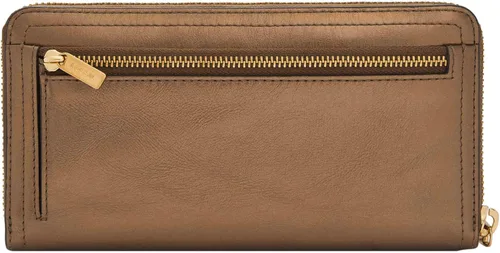 Vista 3 de Fossil Women's Logan Leather RFID-Blocking Zip Around Clutch Wallet with Wristlet Strap for Women