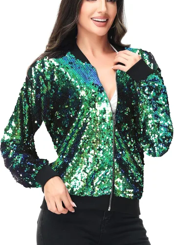 Vista 2 de Anna-Kaci - Chaqueta de manga larga con cremallera frontal y puños acanalados para mujer (personalizable)