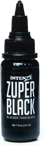 Vista 8 de Intenze Tinta de tatuaje auténtica Zuper tinta negra, 12 onza