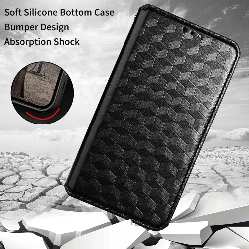 Vista 3 de Funda con tapa para Xiaomi Mi 11i 2022/Poco X4 NFC, patrón 3D de piel de primera calidad, con función atril, cierre magnético