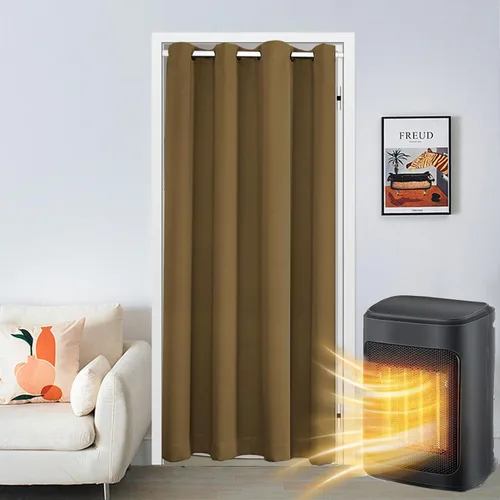 Vista 17 de SK Studio Cortinas opacas para armario, cortinas opacas con aislamiento térmico y ojales, cortinas de puerta para divisor de habitación, pasillo