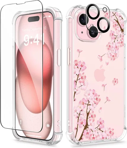 Vista 115 de GVIEWIN - Funda para iPhone 11 con protector de pantalla + protector de lente de cámara, cubierta protectora transparente suave de poliuretano