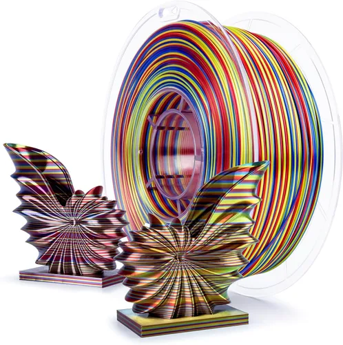 Vista 40 de ZIRO - Rápido cambio de color PLA, filamento de gradiente de color de 1.75mm, filamentos de PLA arcoíris brillantes, compatible con la mayoría