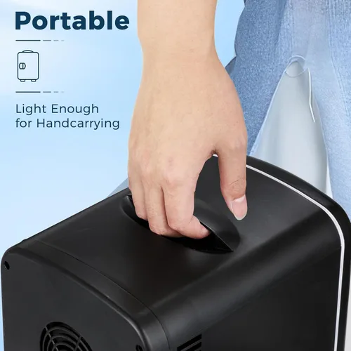 Vista 5 de Antarctic Star Mini refrigerador de maquillaje 4L con espejo para dormitorio, automóvil, oficina y dormitorio, enfriador pequeño portátil