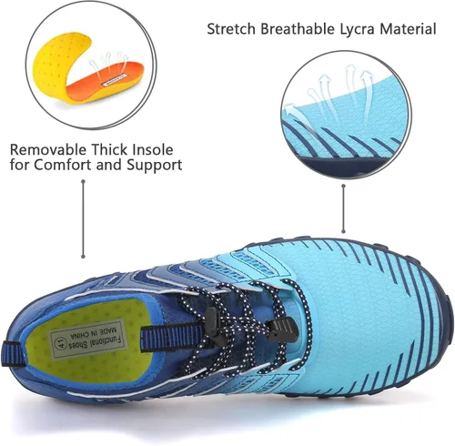 Vista 3 de WateLves - Zapatos de agua para hombres y mujeres, con sensación de estar descalzo, para natación, playa, piscina, surfear, hacer yoga o ejercicio