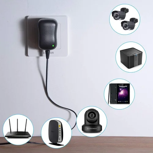 Vista 3 de SoulBay – Adaptador de CC/CA de multi voltios, universal, 12 W, cambio de fuente de poder con 6 enchufes adaptadores a elección, apto