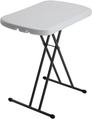 Vista 11 de Lifetime 28240 - Mesa plegable ajustable para laptop con bandeja para TV, 30 pulgadas, color almendra
