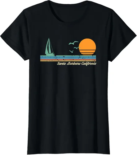 Vista 21 de Camiseta Santa Barbara California, Negro, S