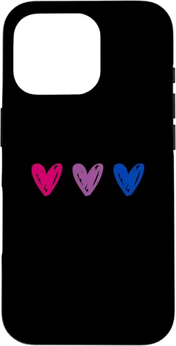 Vista 20 de iPhone 16 Bisexual Pride Hearts Bi Pride Flag Case