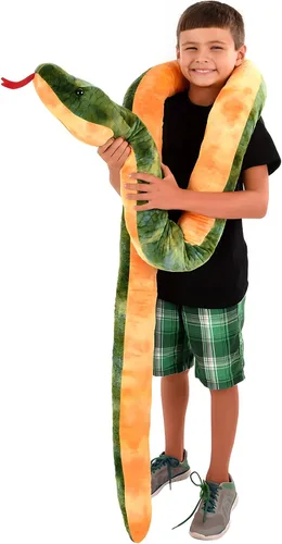 Vista 2 de Rhode Island Novelty Peluche gigante de serpiente anaconda de 100 pulgadas de largo