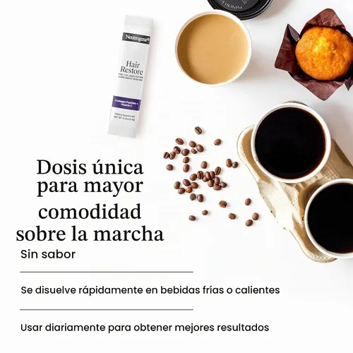 Vista 6 de Neutrogena Suplemento peptídico pro-colágeno para restauración del cabello, 20 paquetes Powder Drink Mix with Vitamin C, Supports Keratin